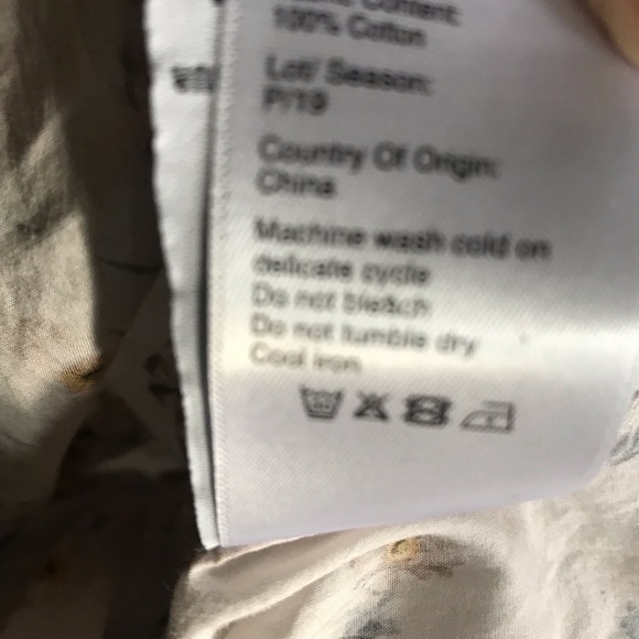 R13 floral button down cotton print blouse XS casual - Picture 5 of 6